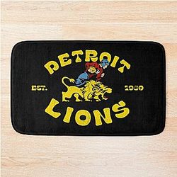 Vintage Detroit Lions Bath Mat