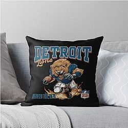 Football Detroit Lions Throw Pillow