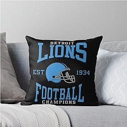 Football Detroit Lions Throw Pillow