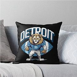 Football Throw Pillow for Detroit Lions