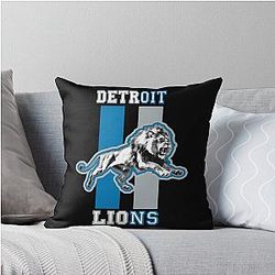 Football Detroit Lions Throw Pillow