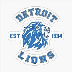 Art Detroit Lions Sticker