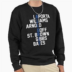 Detroit Lions LaPorta Gibbs Goff St Brown Williams Bates Sweatshirt