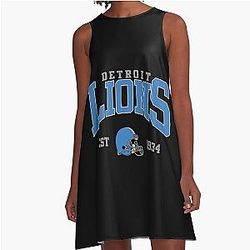 Art Detroit Lions A Line Dress