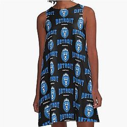 Detroit Lions Football A Line Dress