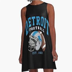 Football Detroit Lions A Line Dress
