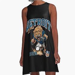Football Detroit Lions A Line Dress