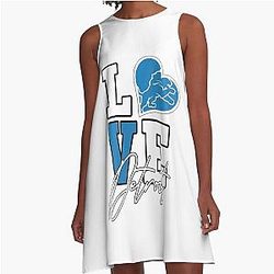 Football Detroit Lions A-Line Dress
