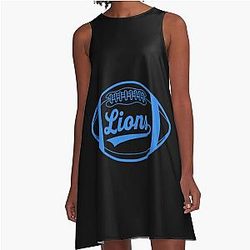 Football Detroit Lions A-Line Dress
