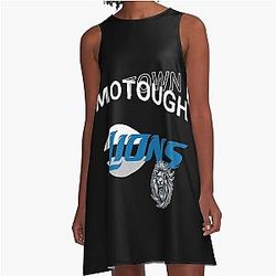 Football Dresses Detroit Lions A-Line Dress