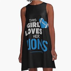 Football Detroit Lions A-Line Dress