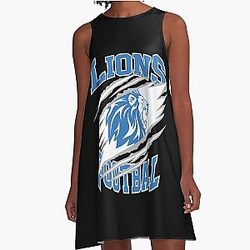 Football & Detroit Lions A-Line Dress