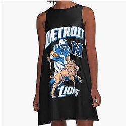 Football Detroit Lions A-Line Dress