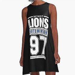 Football Detroit Lions A Line Dress