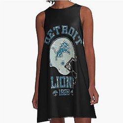 Football Detroit Lions A-Line Dress