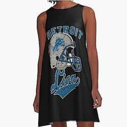 Football Detroit Lions A Line Dress