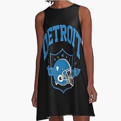 Football Detroit Lions A-Line Dress