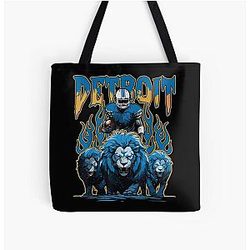 Detroit Lions Beanie & Shades Combo All Over Print Tote Bag