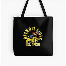 Retro Detroit Lions Tote Bag
