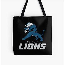 Football Detroit Lions All Over Print Tote Bag