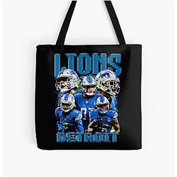 Football Detroit Lions All Print Tote Bag