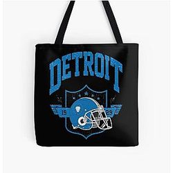 Football Detroit Lions All Over Print Tote Bag