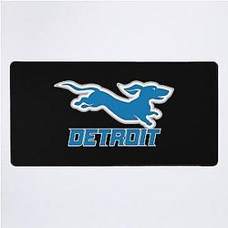 Detroit Lions Dachshund Desk Mat