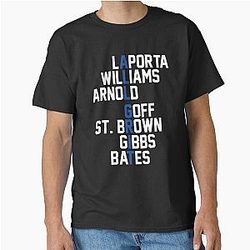 Detroit Lions LaPorta Goff St. Brown Williams Bates T-Shirt