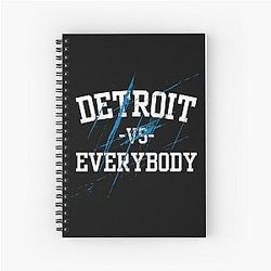 Detroit Lions All Grit Detroit Lions Spiral Notebook