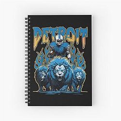 Detroit Lions Beanie & Shades Combo Spiral Notebook