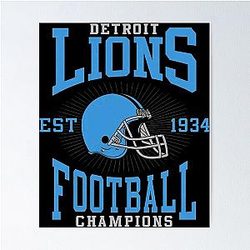 Football Detroit Lions Poster