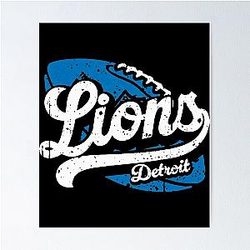 Detroit Lions Football Poster