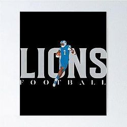 Football Poster Detroit Lions