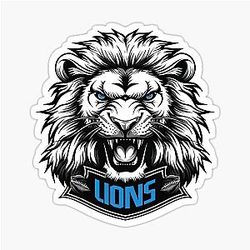 Detroit Lions Football Team Sticker