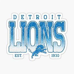 Football Detriot Lions Sticker
