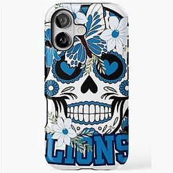 Detroit Lions Skull Graphic iPhone Case