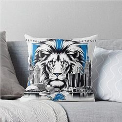 Detroit Lions Throw Pillow
