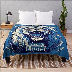 Detroit Lions Football Blanket