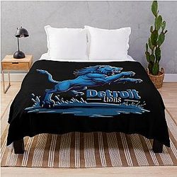 Football Detroit Lions Throw Blanket