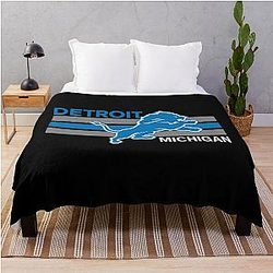 Detroit Lions Football Throw Blanket