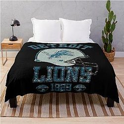 Football Detroit Lions Throw Blanket