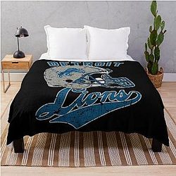 Football Detroit Lions Throw Blanket