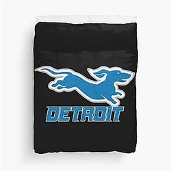 Detroit Lions Dachshund Duvet Cover