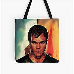 Dexter Morgan is looking at you Over Print Tote Bag