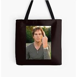 Dexter Morgan Flipping Off Tote Bag