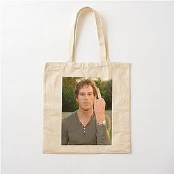 Dexter Morgan Flipping Off Cotton Tote Bag
