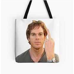 Dexter Morgan Flipping Off Backgroundless Tote Bag