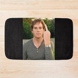 Dexter Morgan Flipping Off a Bath Mat