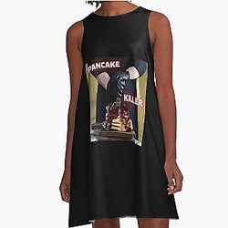 Dexter Morgan - Dad Pancake Killer - Pancakes Feast of All Time for Killers in White A-Line Dress