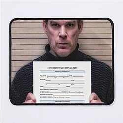 Dexter Morgan Job Application Mugshot Mouse Pad